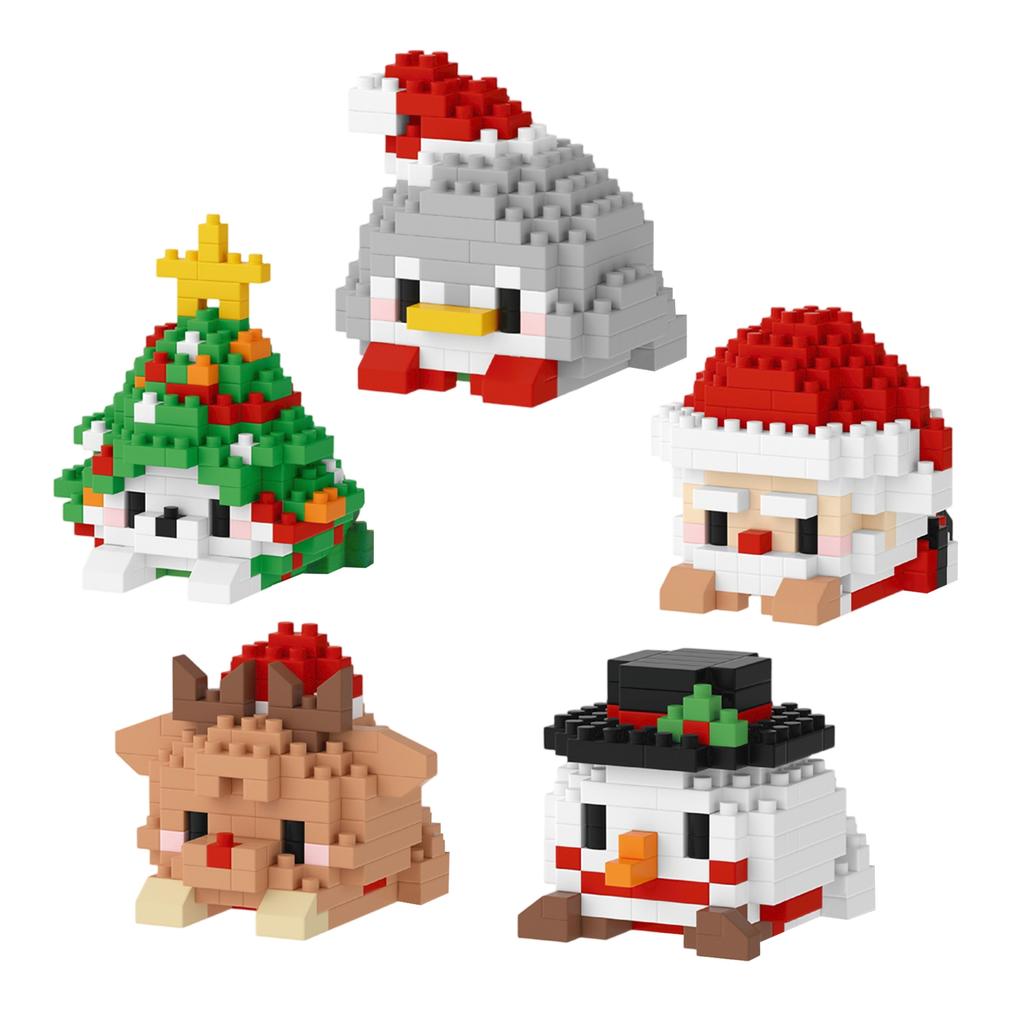 Christmas Gift Box, Cartoon Dolls, Small ParticleBuilding Block Toys