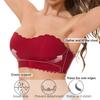 Damen trägerloser rutschfester Push-Up Schlauch-BH, Sexy rutschfestes Bandeau Unterwäsche mit Rückenverschluss