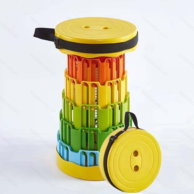 Портативный складной стул для улицы, Пластиковый складной стул, Складной стул для туристических очередей, Скамейка для рыбалки, Регулируемый телескопический стул