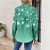 Women's Shirt Blouse Print Button Long Sleeve Casual Basic Shirt Collar Regular Top
