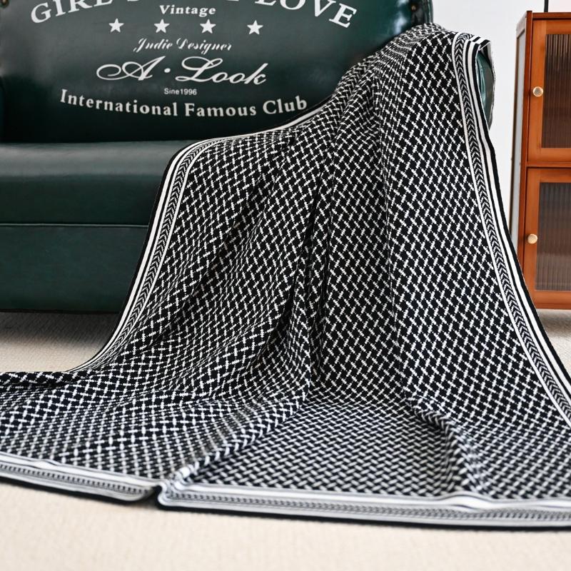 Aircraft Aviation Blanket Air Conditioning Blanket Office Sofa Nap Blankets Four Season Universal Knitted Blanket Nordic Style Bed Decoration Cover
