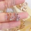 2022 Rose Gold Swan Necklace - Elegant Clavicle Chain Gift for Women