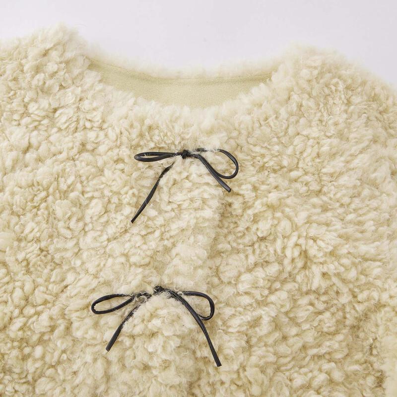 IEF 2025 Autumn/Winter Korean Style Shearling Lamb Wool Jacket