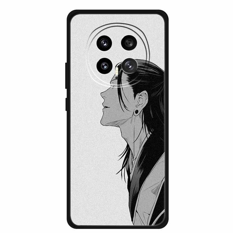 Mobile Phone Protective Case For Honor Magic8 5G Floral Painted Soft Black Silicone Back Cover For Honor Magic 8 2025 Case Funda