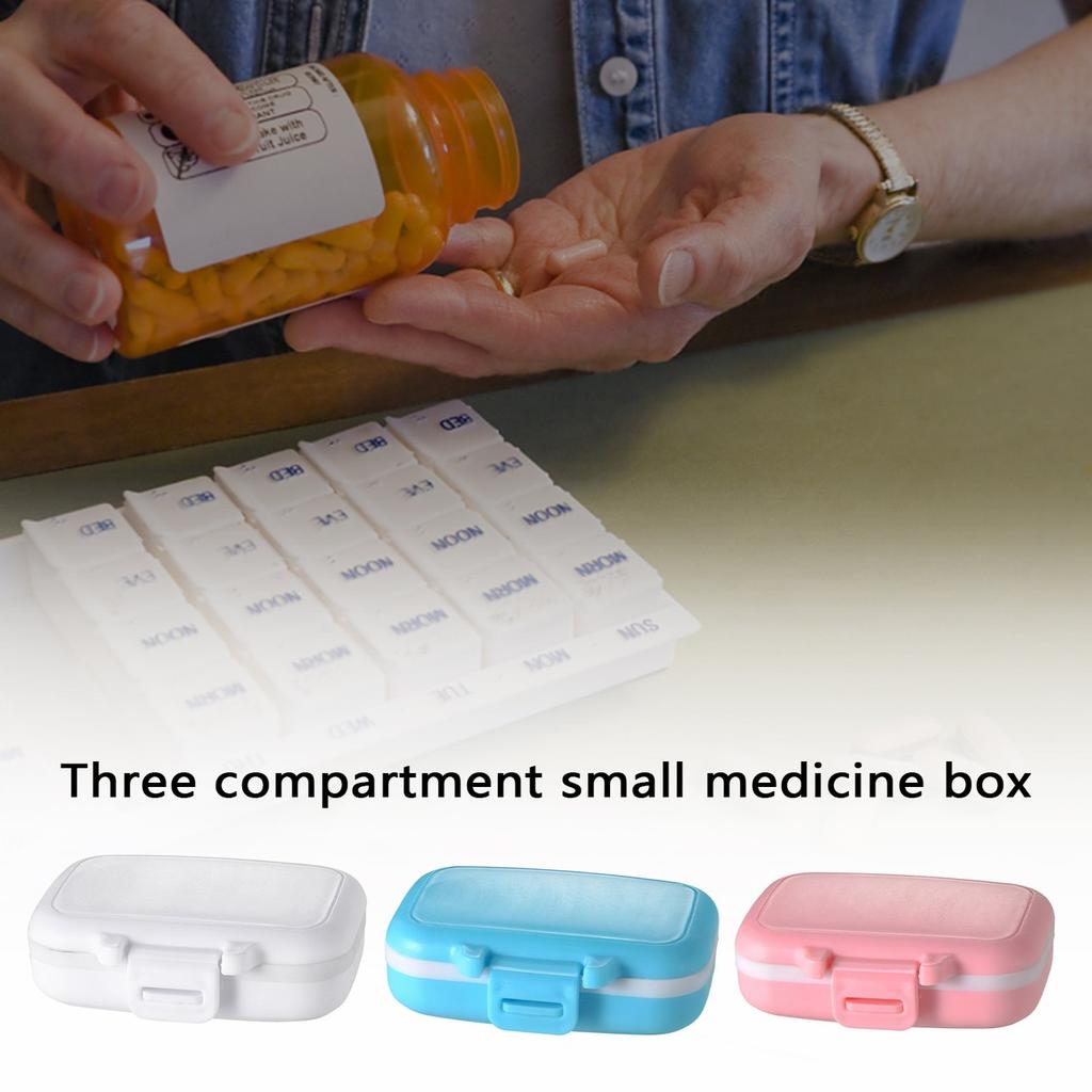 Buy Tiny Pill Box Portable Travel Vitamin Case Storage Organizer