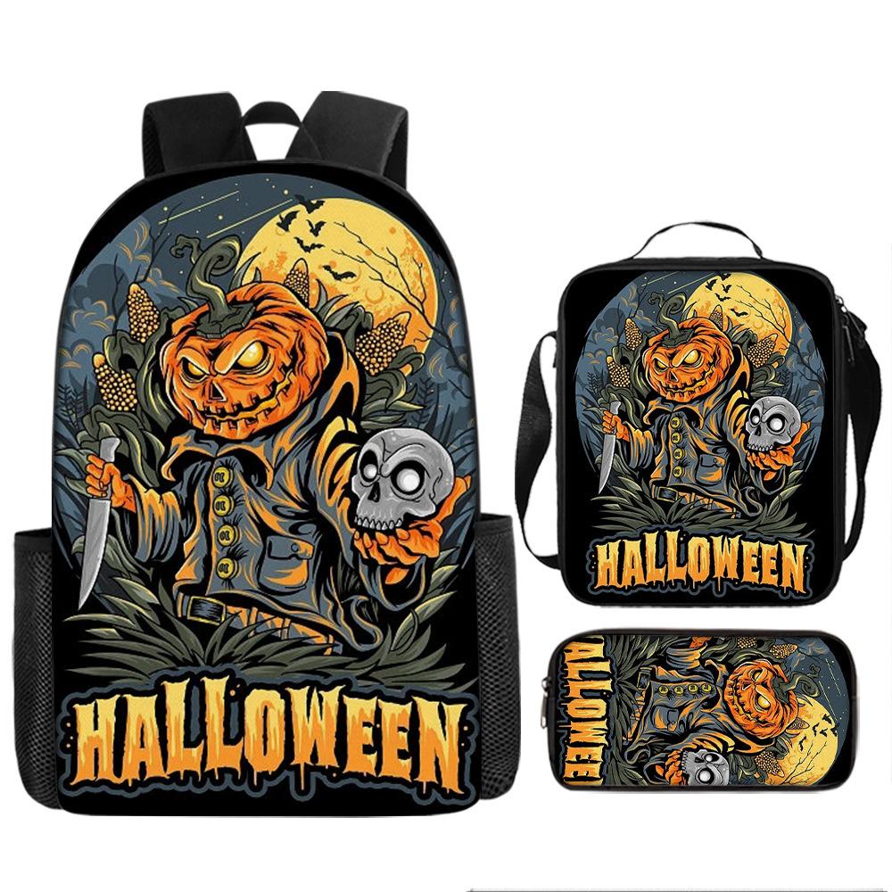 

Школьный рюкзак новый Рождество Хэллоуин мультфильм анимация дети мальчики и студенты легкий снижение нагрузки большая вместимость рюкзак Pencil Case