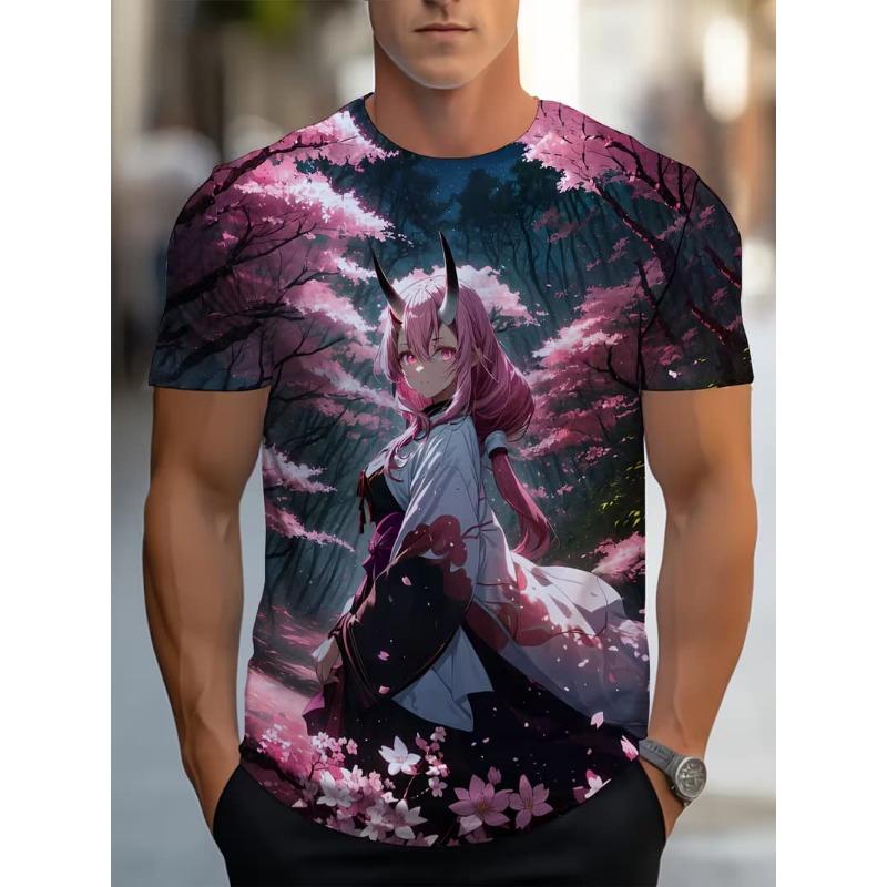 

Men s Retro 3D Graphic Print T-Shirt - Perfect for Daily Wear and Vacation XL