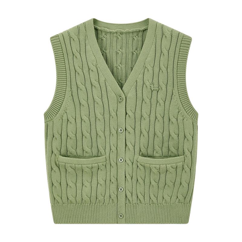 ELLE KIDS Girls' V-Neck Cable Knit Vest