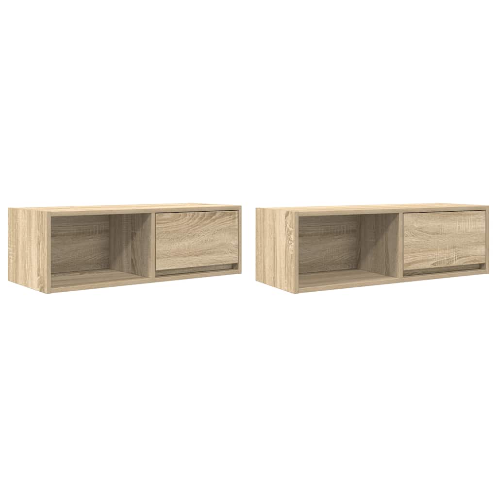 TV Cabinets 2 pcs Sonoma Oak 80 x 31 x 25.5 cm Particleboard
