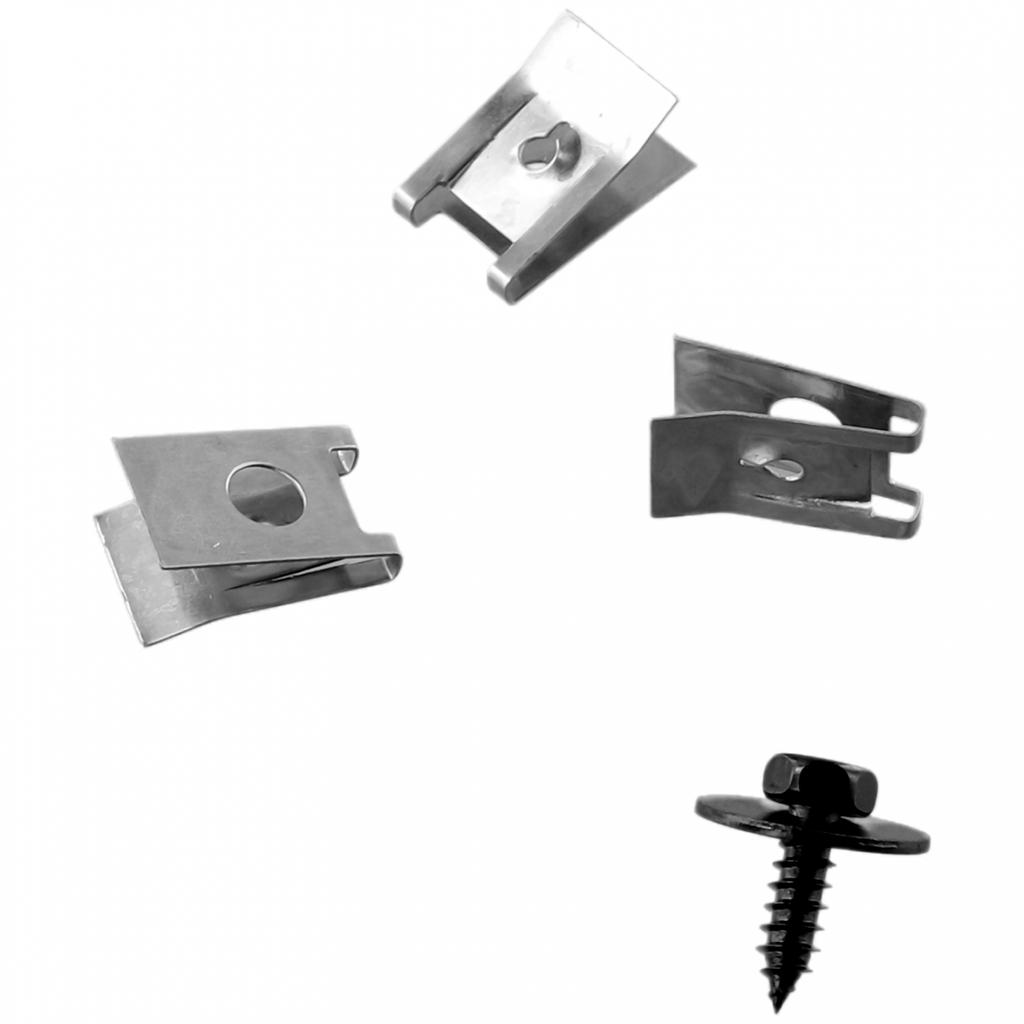 Befestigungsschraube 20 Stück Bolzen Metallschraube Clips Silber