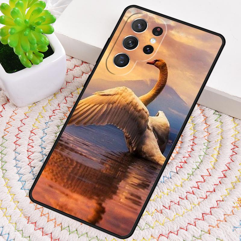 Cute Swan Phone Case for Samsung Galaxy Note 10 Pro S26 Ultra S23 S24 FE S25 S21 S22 PLUS Shockproof Cove