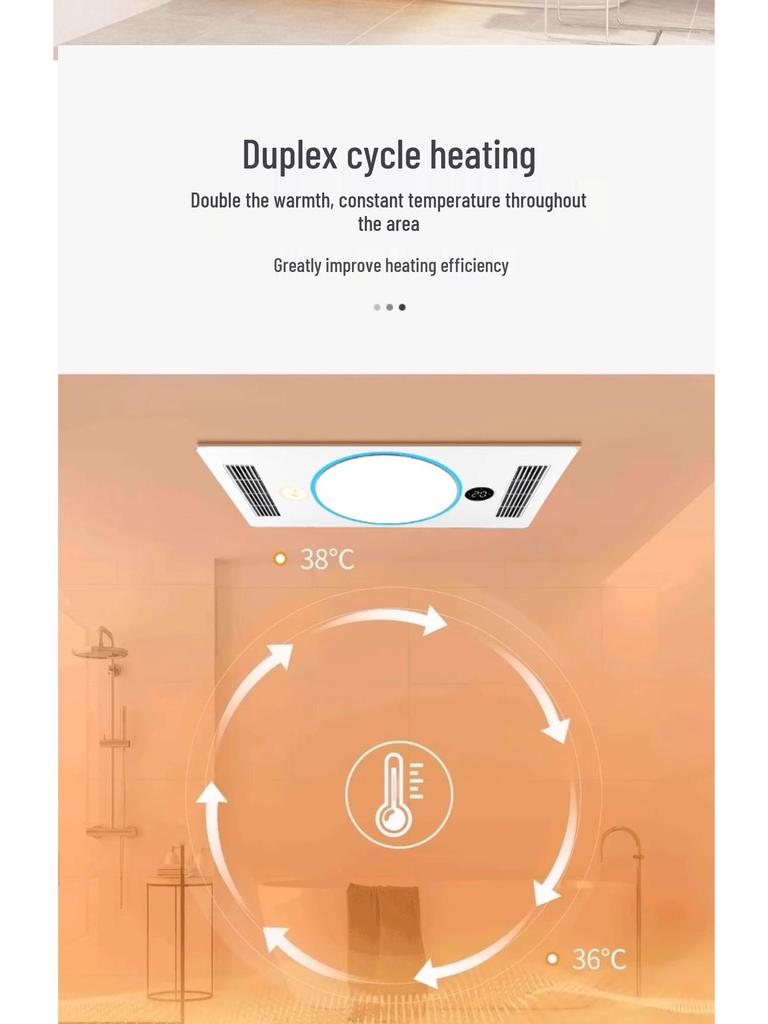 Shenhua 5-in-1 Bathroom Fan: Light, Heat, Ventilate & Warm Air Blower