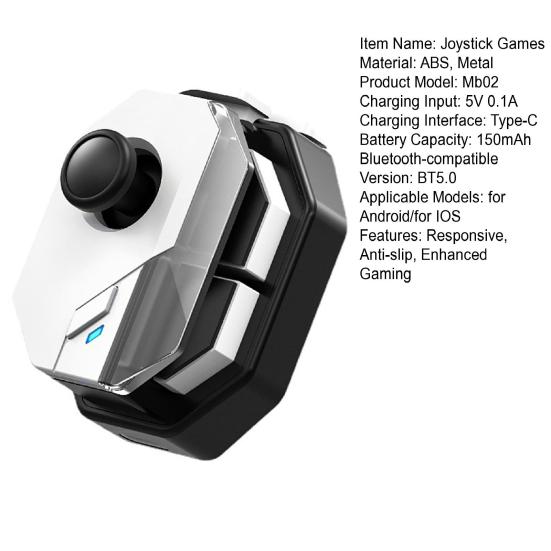 Mobile Game Joystick MFI Model Responsive Bluetooth-compatible 5.0 Lag-free Gaming Controller for Android/for IOS