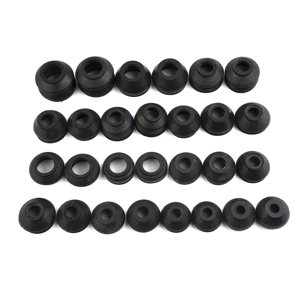 28pc/set Ball Joint Boot Suspension Steering Dust Cover Track Tie Linkage Rubber Dust Boot Cover Track Rod End Replacement Kit