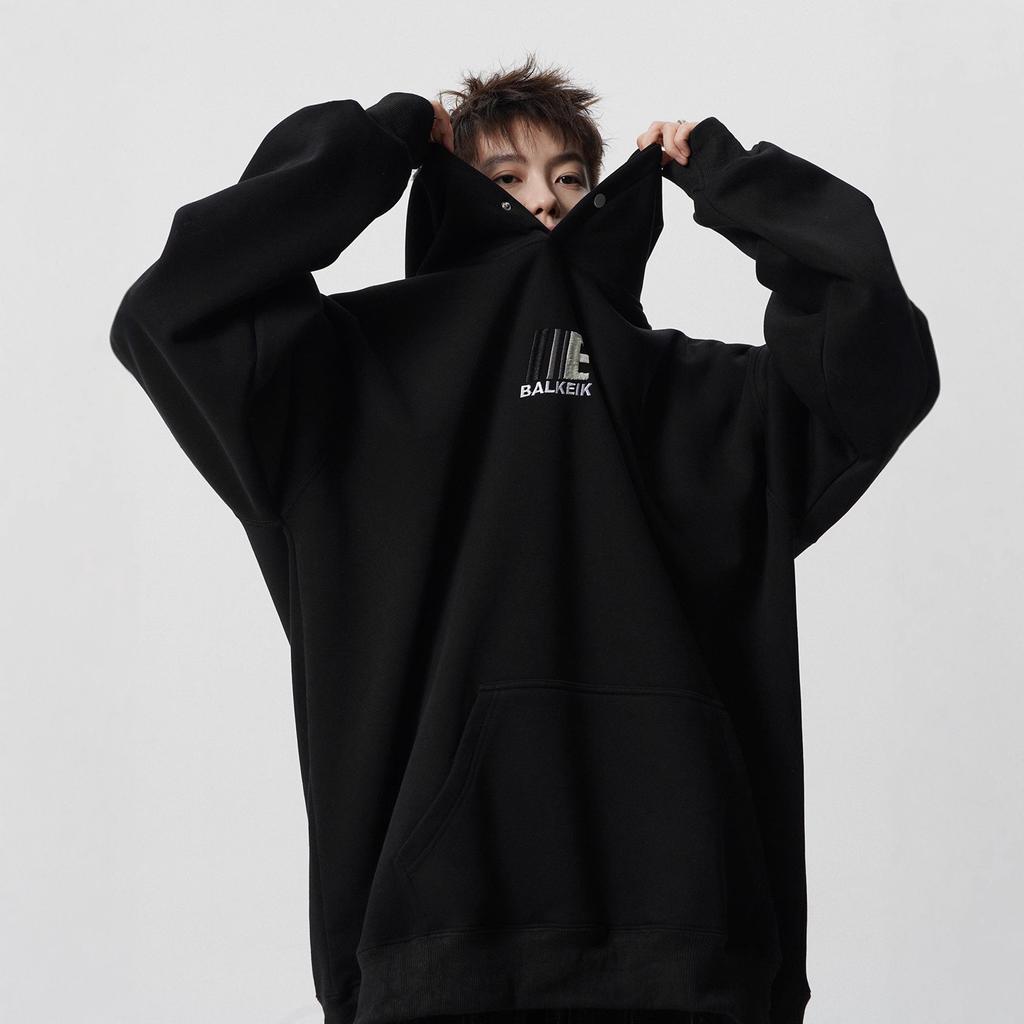 Versatile Hooded Sweatshirt for Men, Autumn Couple Hoodie, High Street Printed Casual Jacket