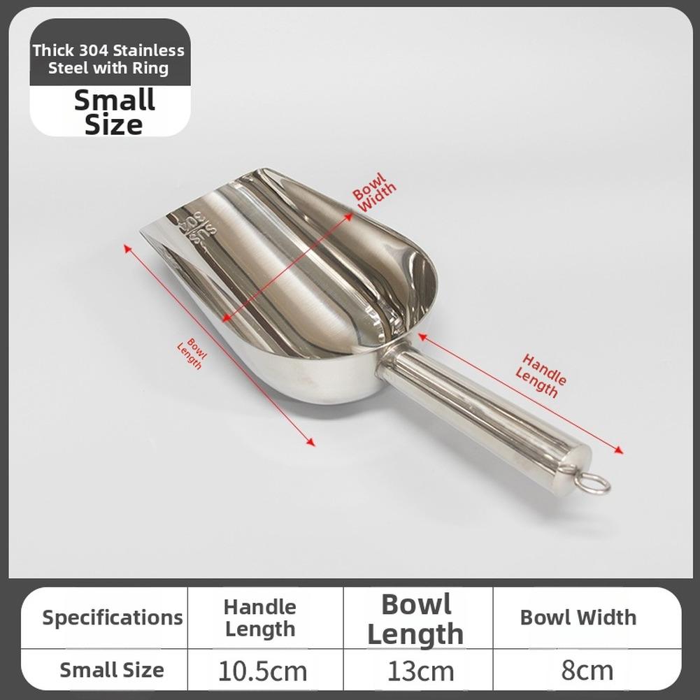 Rust-resistant Ice Scoop Utility Shovel Stainless Steel Ice Scoop Long Service Life Heavy-duty Stainless Steel