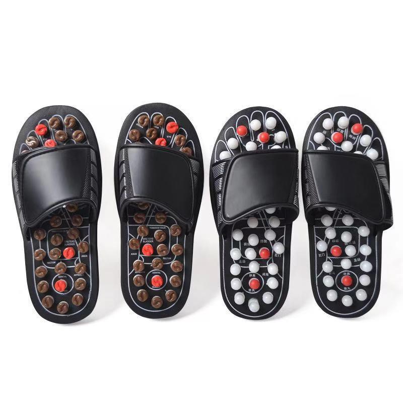 1 Pair Massager Shoes Acupoint Massage Slippers For Feet Unisex Flop Health Care Rotating Feet Chinese Acupressure Home Flip