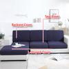 Thick Cushion Cover Wave Pattern Jacquard Sofa Seat Cover for Living Room L-Shaped Corner Sofa Backrest Sofa Protector