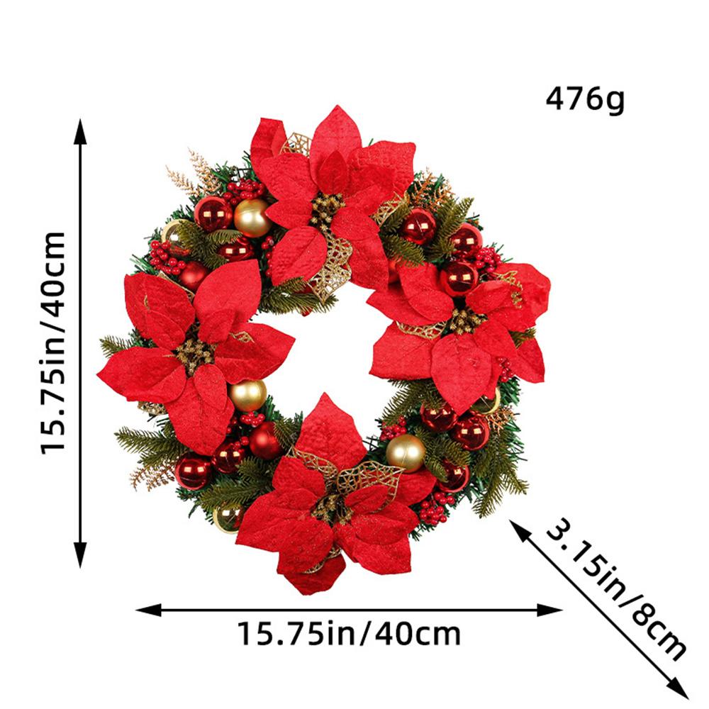 Anhänger Simulationskranz Einfach aufzuhängen Exquisites Detail Feiertagsdekoration Kranzanhänger Verschleißfestigkeit Festliche Atmosphäre