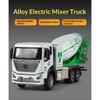 1/32 Scale Electric Concrete Mixer Truck Model Alloy Die Casting Can Model Real Work Children Toy Car Boy Gift