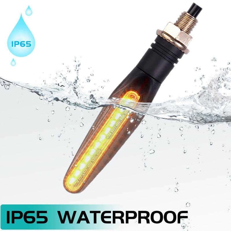 2ks 24LED indikátorů univerzální motocyklové plynulé směrové světlo ohýbatelné blikající brzdové/denní svícení