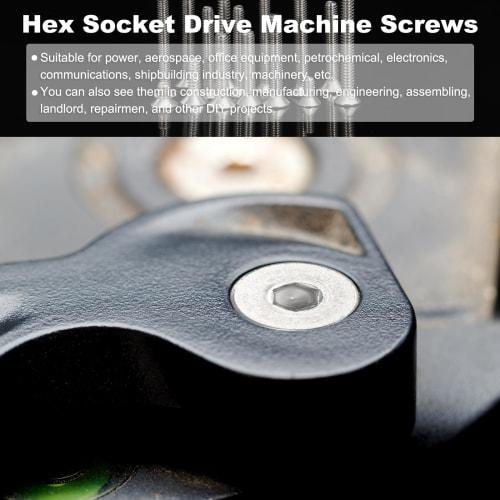 PATIKIL Hex Socket Cap Screws, M4 X 50mm Flat Head Socket Cap Bolts, Pack of 30, 304 Stainless Steel 18-8, Machine Bolts, Flat Countersink Bolts, Hex