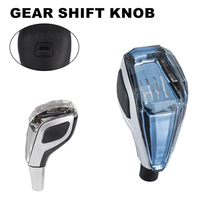 Araba Evrensel Kristal Saplı LED Vites Topuzu Lada Toyota Renault Honda VW SEAT SKODA 8 10 12MM Dişli Saplı Vites Topuzu