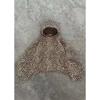 Retro Leopard Print Hooded Sweatshirt: Men's Hip Hop Zip-Up Pullover Sportswear