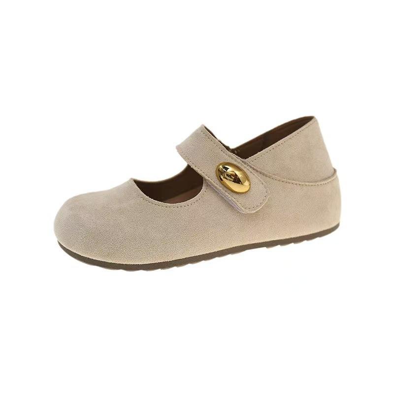 Thick-soled heightening Birkenstocks New Year's autumn with skirts Mary Jane single shoes Doudou shoes