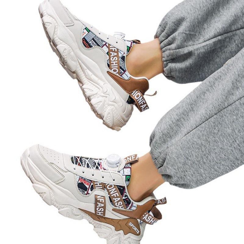 Putian Herrenschuhe Herbst atmungsaktiv Mode Trend Casual Sport Laufschuhe vier Jahreszeiten dicke Sohle erhöhend Dad Shoes