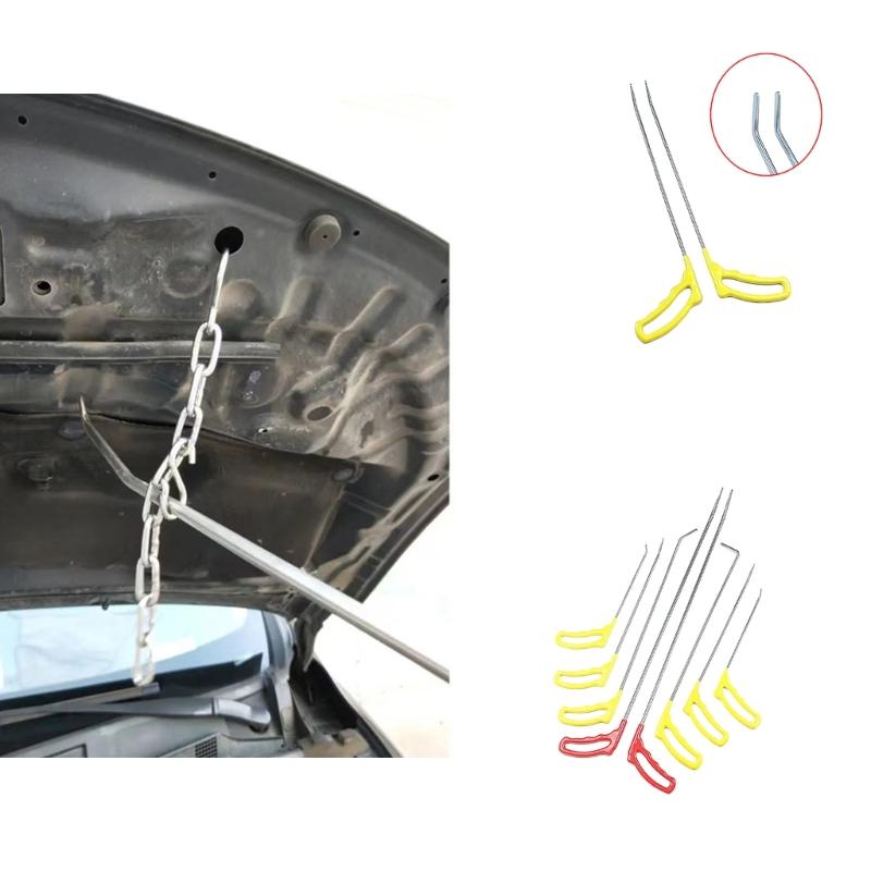 2Pcs/8Pcs Car Body Repair Removal Tools Automotive Door Dent Repair Hooks Stainless Steel Push Rods Kits