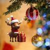 Cartoon Elk Hanging Oranments 2D Acrylic Christmas Elk Fashion Xmas Tree Elk Pendants  New Years