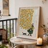 Kit de Pintura DIY 5D Sin Marco Patrón de Niña y Gato con Perlas Adecuado para Decoración de Paredes de Sala de Estar, Dormitorio y Otros Espacios Artísticos