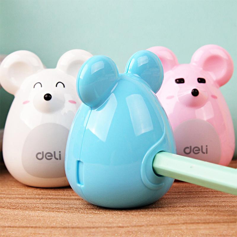 1Pc Kawaii Portable Cartoon Rat Pencil Sharpener Creative  Pencil Sharpener Office School Supplies Student Stationery Gift