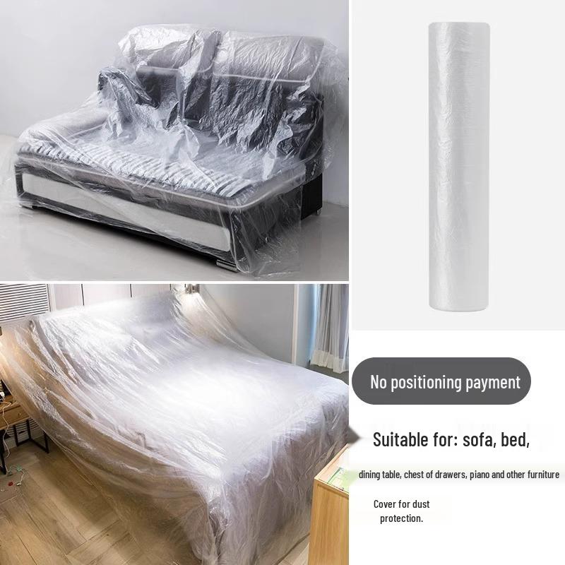 

Пылезащитный одноразовый чехол для мебели - Полиэтиленовая пленка для ремонта и защиты дома Small - 1.1m x 20m