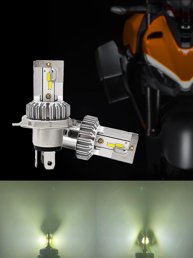 H4 BA20D LED Motorcycle Headlight 11-60V, 2000LM, 6500K, 1860 Chip.