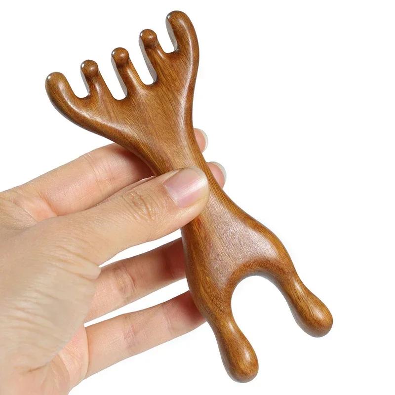 Head Meridian Massage Comb Massage Gua Sha Tools,Professional Lymphatic Drainage Tools,Wood Therapy Massage Tools for Back,Legs