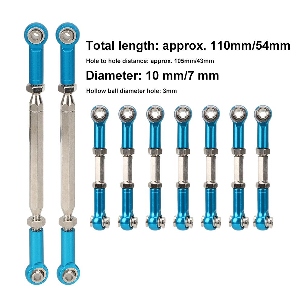 9 pcs Aluminum Alloy Tie Rod Set for WL Toys 1 10 K949 RC Car Toy Accessoriesblue K949 015B