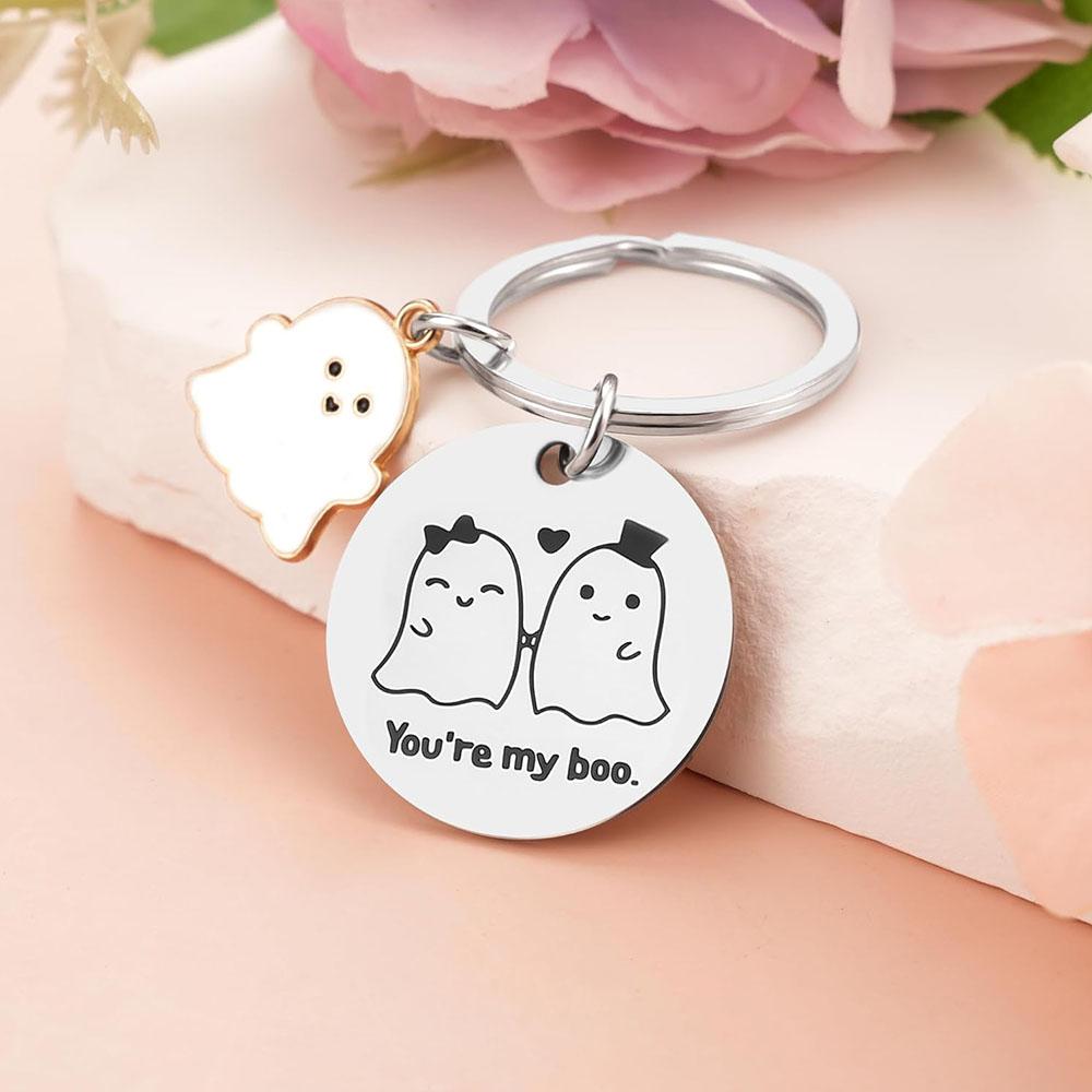 1pair Halloween Spooky Keychain For Girlfriend, Wife, Valentine's Gifts