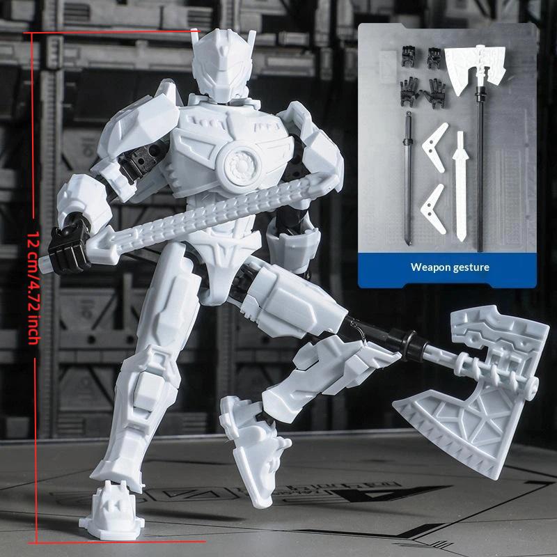Realistic Mecha Action Figure Movable Joints Independent Skeleton Multi Color Fun Interactive Toy for Boys белый