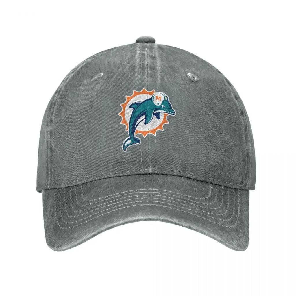 Dolphins Miami Color Black Fashion Baseball Cap Peaked Cap Unisex's Hat Women's Cap Sun Visor