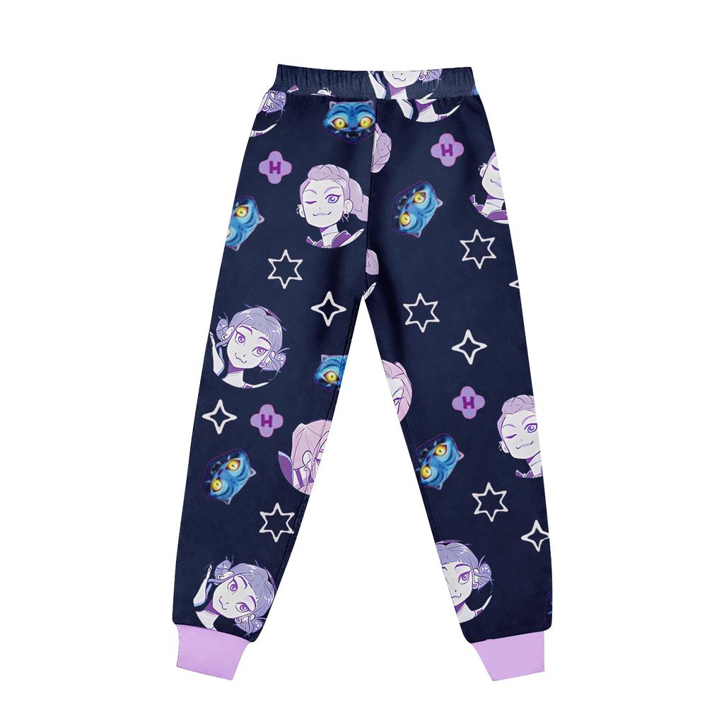 Children's Round Neck Long Sleeve Cartoon Suit