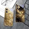 Golden Chicken Luxury For iPhone 16E 15 Pro 14 13 Plus 12 mini 11 15Pro 14Max 13Plus XR Xs X 16 Pro Max Golden glass phone case