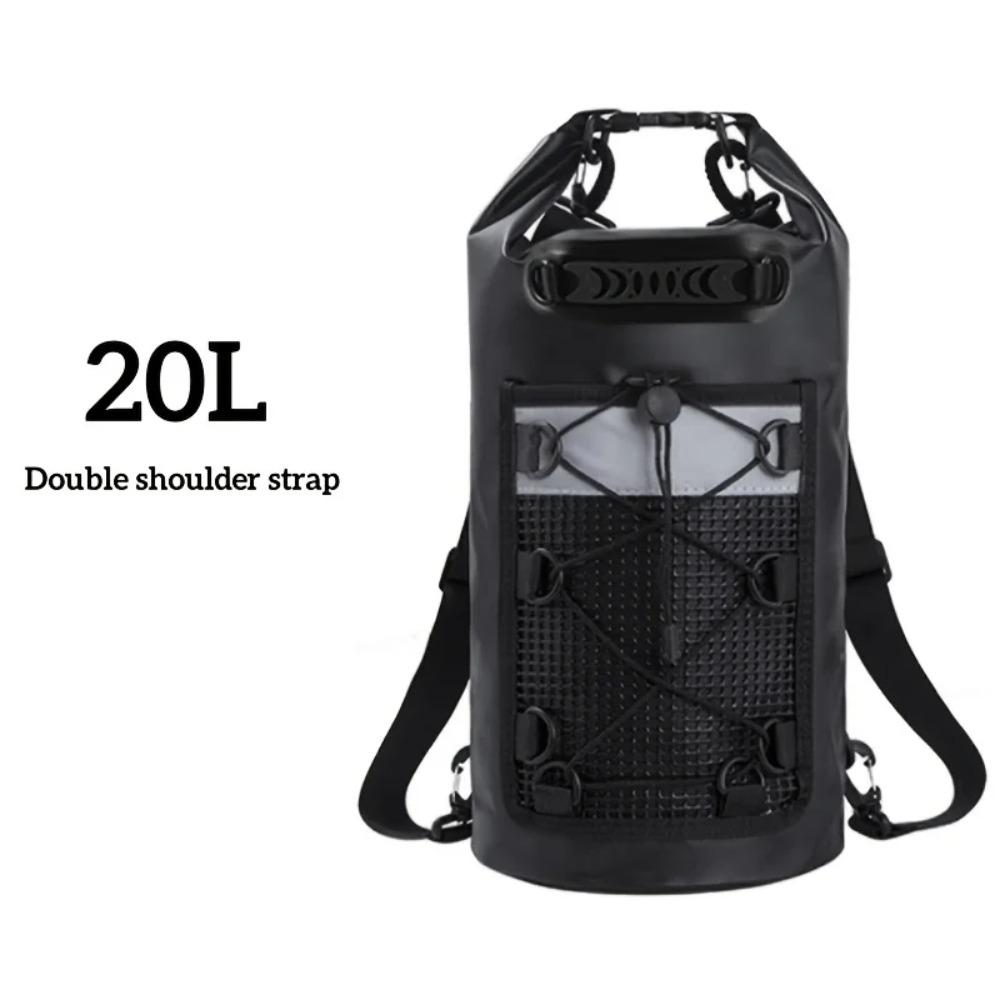 BEPAN 40L Floating Dry Bag for Kayaking Swimming Beach Waterproof Water Sports Rafting Boating Backpack Mesh Kayak Roll Top Travel Bag
