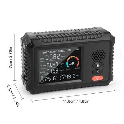 Air Quality Monitor TVOC HCHO CO2 Air Analyzer Intelligent Digital Lcd Portable Home Formaldehyde Detector Tester