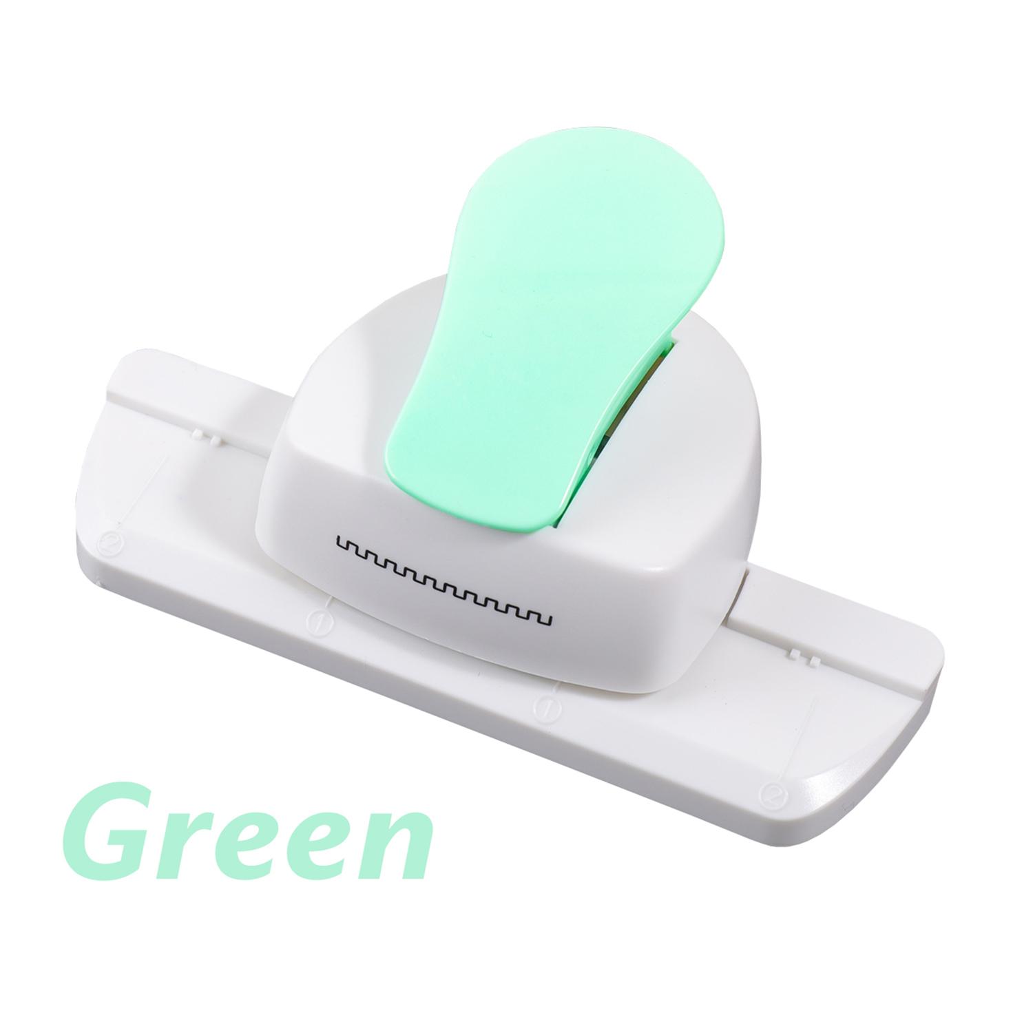 

Stamp Shaped Edge Paper Punch, Portable Hole Puncher for Crafts, Scrapbooking Supplies, DIY Card Making & Paper Crafting Tool зелёный