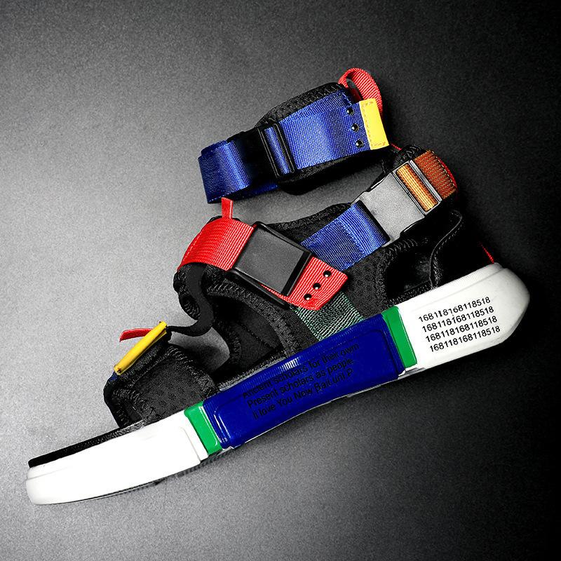The New2025 New Men's Shoes Summer Breathable Men's Sandals Magic Buckle Beach Shoes Men's Mens Shoes