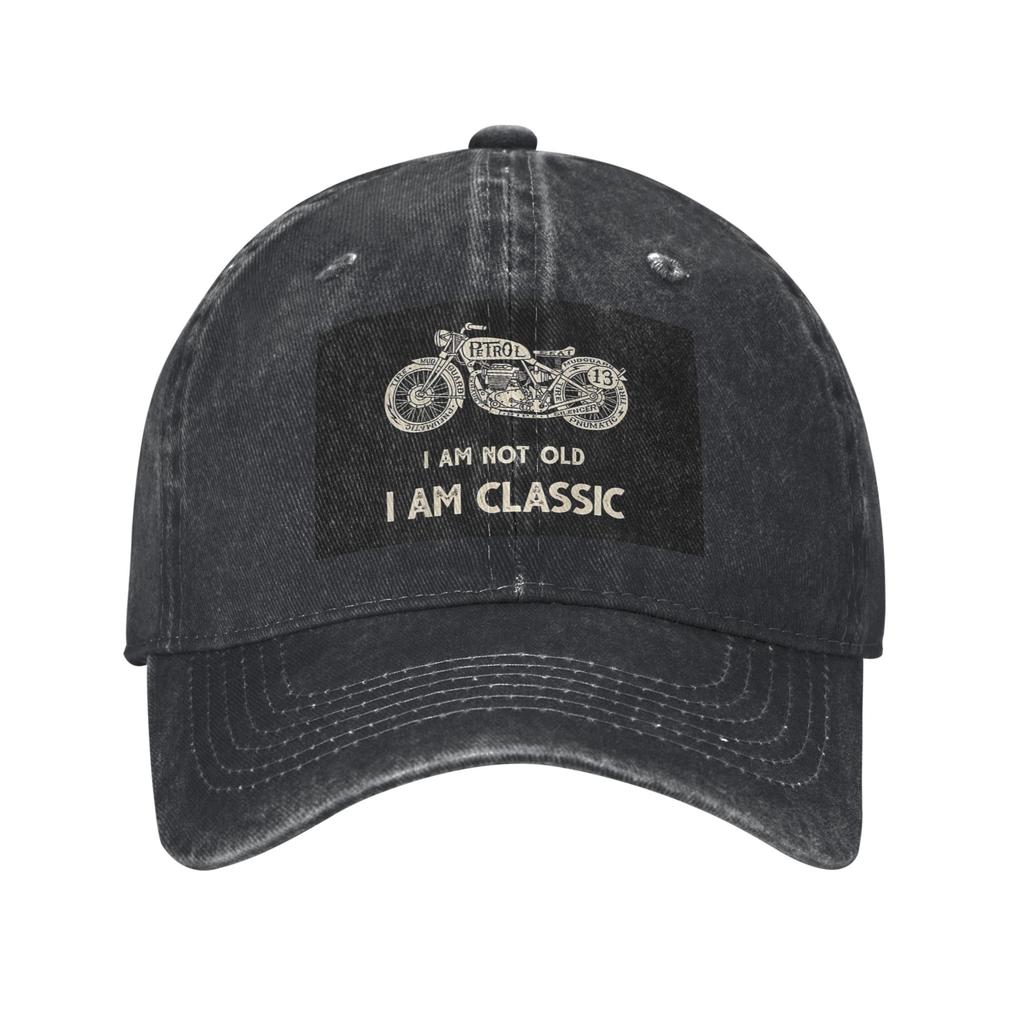Im Not Old Classic Motor Head Motorcycle Distressed Denim Cap Casual Baseball Caps Adjustable Hat Summer Unisex Baseball Hats