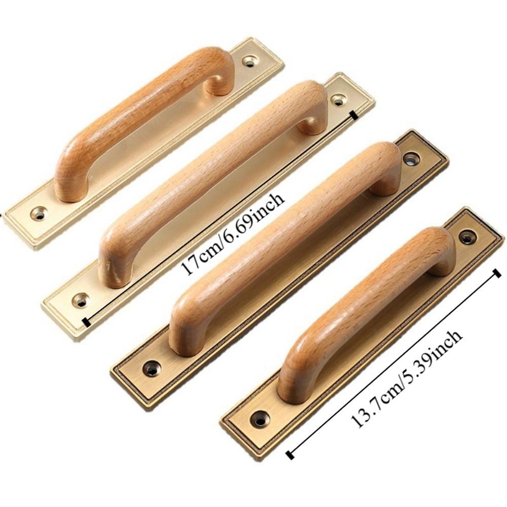 Antique Solid Wood Cabinet Handle Decorative Cabinet Pull Cabinet Doors Retro Pull Handle  Cupboard
