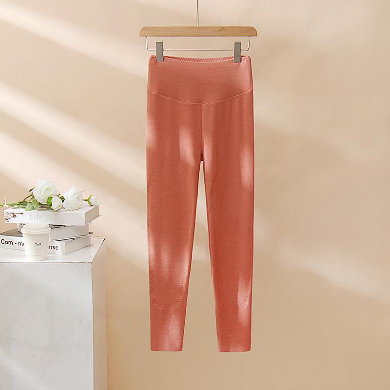 Plush High Waist Warm Velvet Leggings for Winter - Slim Fit with Thigh, Hip, and Knee Support